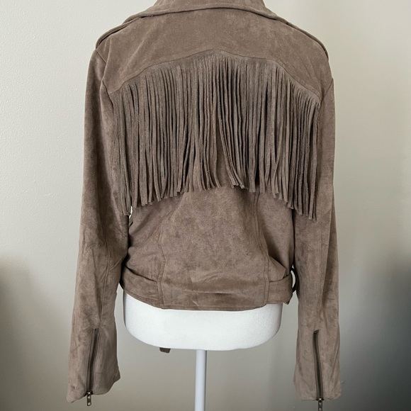 MOON RIVER by Anthropologie | Tan Suede Fringe Cowgirl Jacket - Picture 10 of 14